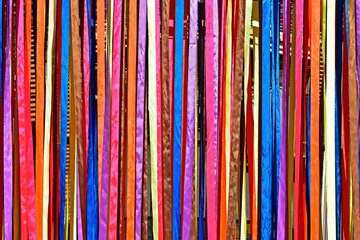 Colorful ribbons hanging in the wind (detail) in Rio de Janeiro, Brazil