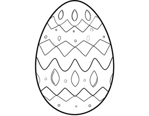 Simple black and white decorative egg