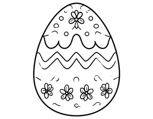 Simple black and white Easter egg design (2)