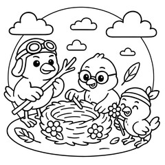 a group of bird built his nest 1