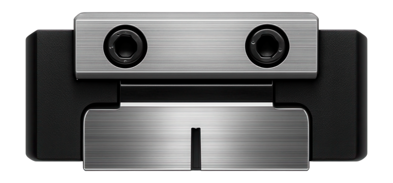 Parting tool holder designed to securely mount thin cutting blades for separating workpieces.