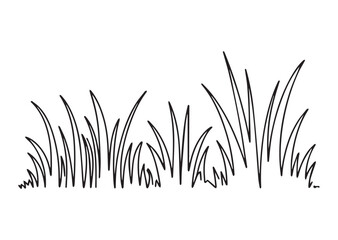 Grass line art Vector