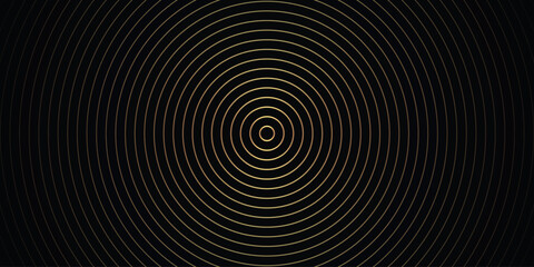 Abstract background with luxurious and sparkling golden circular lines. Premium background for banners, covers, brochures, flyers, and cards.
