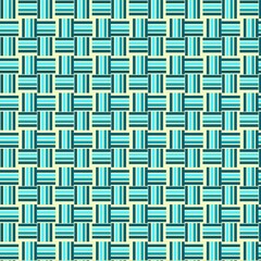Geometric maze colorful seamless pattern. Brush drawn Cyan and  Cyan colour scribbles. Abstract maze geometric vector background. Irregular labyrinth pattern in bright colors. Hand drawn intricate ban