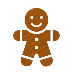 illustration of gingerbread icon with oil painting style