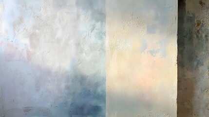 Abstract textured wall with soft pastel colors and weathered surface background