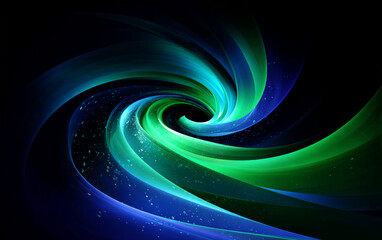 Naklejka premium Colorful abstract swirling patterns with vibrant blue and green hues