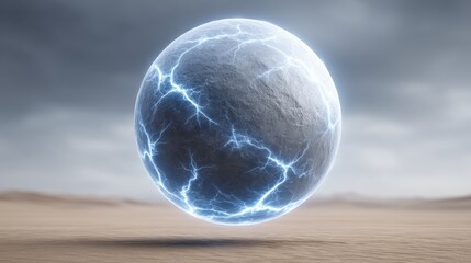 Digital sphere connecting data in an abstract network gigapixel landscape futuristic environment high-resolution viewpoint