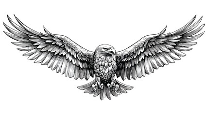Obraz premium Majestic Flying Eagle Logo Design for Creative Projects