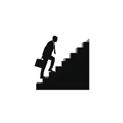 man walking down stairs