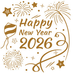 Obraz premium vector illustration of a floral background happy new year