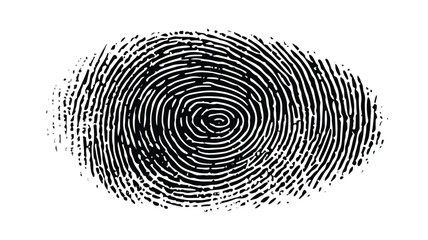 Sleek Fingerprint Minimalist Flat Logo Vector Design