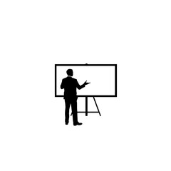 business man drawing a chart