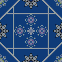 geometric seamless pattern vector design