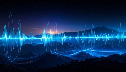 Digital Pulse Lines – flowing streaks of electric light like heartbeat signals, abstractly representing data transfer.