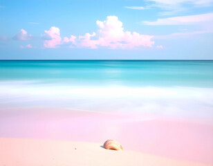 Obraz premium Closeup sea sand beach. Panoramic beach landscape. Inspire tropical beach seascape horizon. Orange and golden sunset sky calmness tranquil relaxing sunlight summer mood. Vacation travel holiday banner