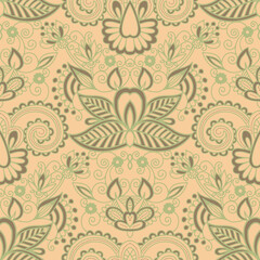 Sogan pattern batik design with classic ornaments and decorations