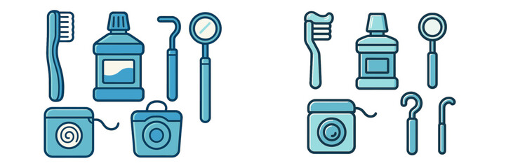 Essential dental tools and products for effective oral hygiene practice and dental care routines