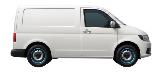 Lightweight van with simple body lines and a single rear window panel