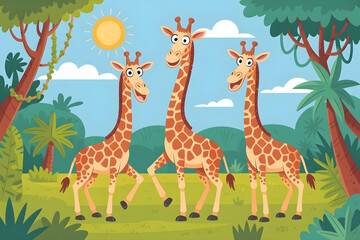 Fototapeta premium giraffe in the grass