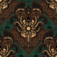 Sogan pattern batik design with classic ornaments and decorations