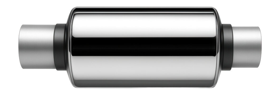 Large bore exhaust resonator with a cylindrical shape