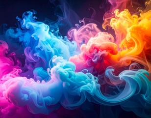 Colourful, swirly, smokey background
