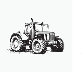 tractor isolated on white background