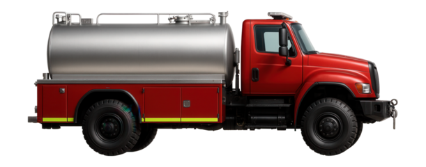 Heavy-duty pumper truck with large water tank and front-mounted winch