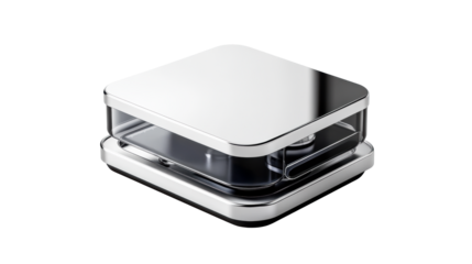 Modern kitchen scale with digital display on Transparent Background