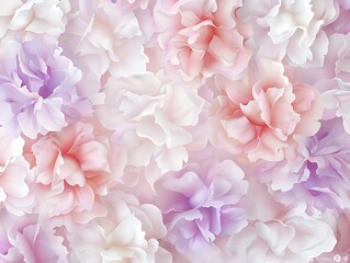 Elegant Floral Background with Soft Pastel Colors Featuring Roses and Petals in a Blurred Romantic Design