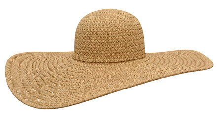 Elegant sun hat with a broad brim. Capturing the essence of warm, bright days