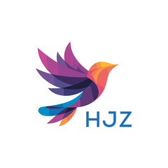 HJZ “Stylish Multicolored Bird Emblem for Marketing” HJZ LATER LOGO, “Bright Modern Bird Symbol for Brand Identity” “Elegant Gradient Bird Logo for Branding and Business” 

