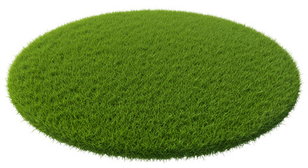 Circular Patch of Lush Green Grass: An isolated circular patch of vibrant green grass. A symbol of growth, freshness, and natural beauty.