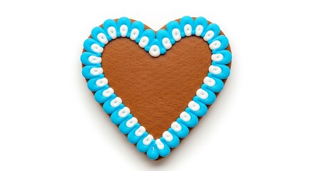 Delicious Heart-Shaped Gingerbread Cookie.