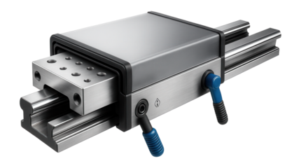 Sliding carriage with a dust-resistant cover for use in a ceramics production line.