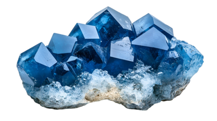 Stunning Blue Celestite Crystal Cluster with Sharp Edges and Intricate Details Mineral Specimen