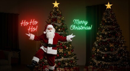 Christmas tree lights, holiday gradient wallpaper, glowing festive abstract background