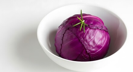 Purple Cabbage in a Bowl.