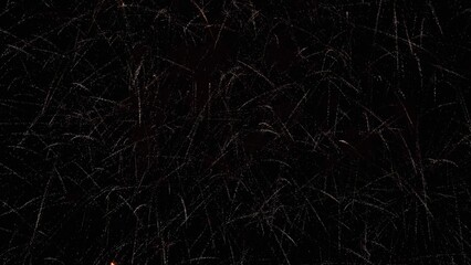 Abstract Fireworks Lines in Black Sky –  Light Trail on Dark Background