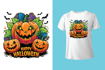 Happy halloween silhouette t shirt design