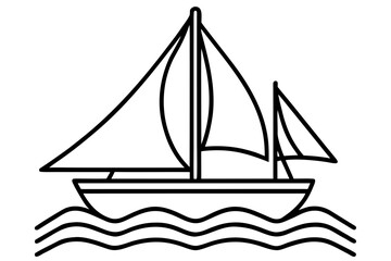 sailing ship vector illustration