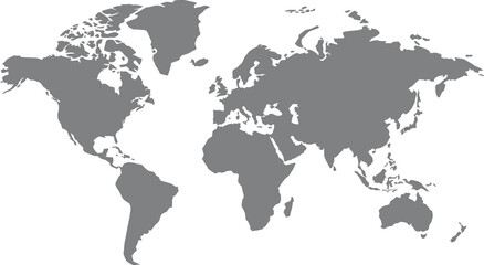 Blank World Map Illustration