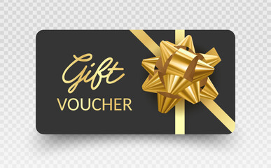 Elegant Gift Voucher with Golden Glitter Effect