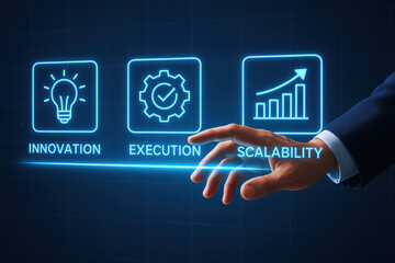 Innovation execution and scalability inspire creativity invention and robust implementation for business growth