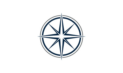 a compass-themed graphic image, with a white background. Vector graphic base.