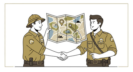 Collaboration For Navigation: A Detailed Map And A Trustworthy Handshake Portraying Partnership