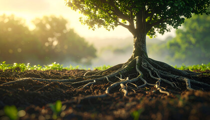 Tree Roots in Sunlight