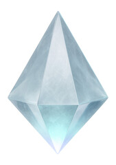 Pyramidal structure with translucent faces and a softly glowing base.