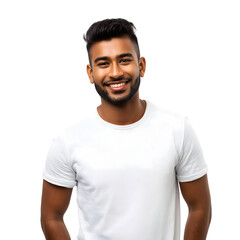 Fototapeta premium portrait of smiling man isolated on white background